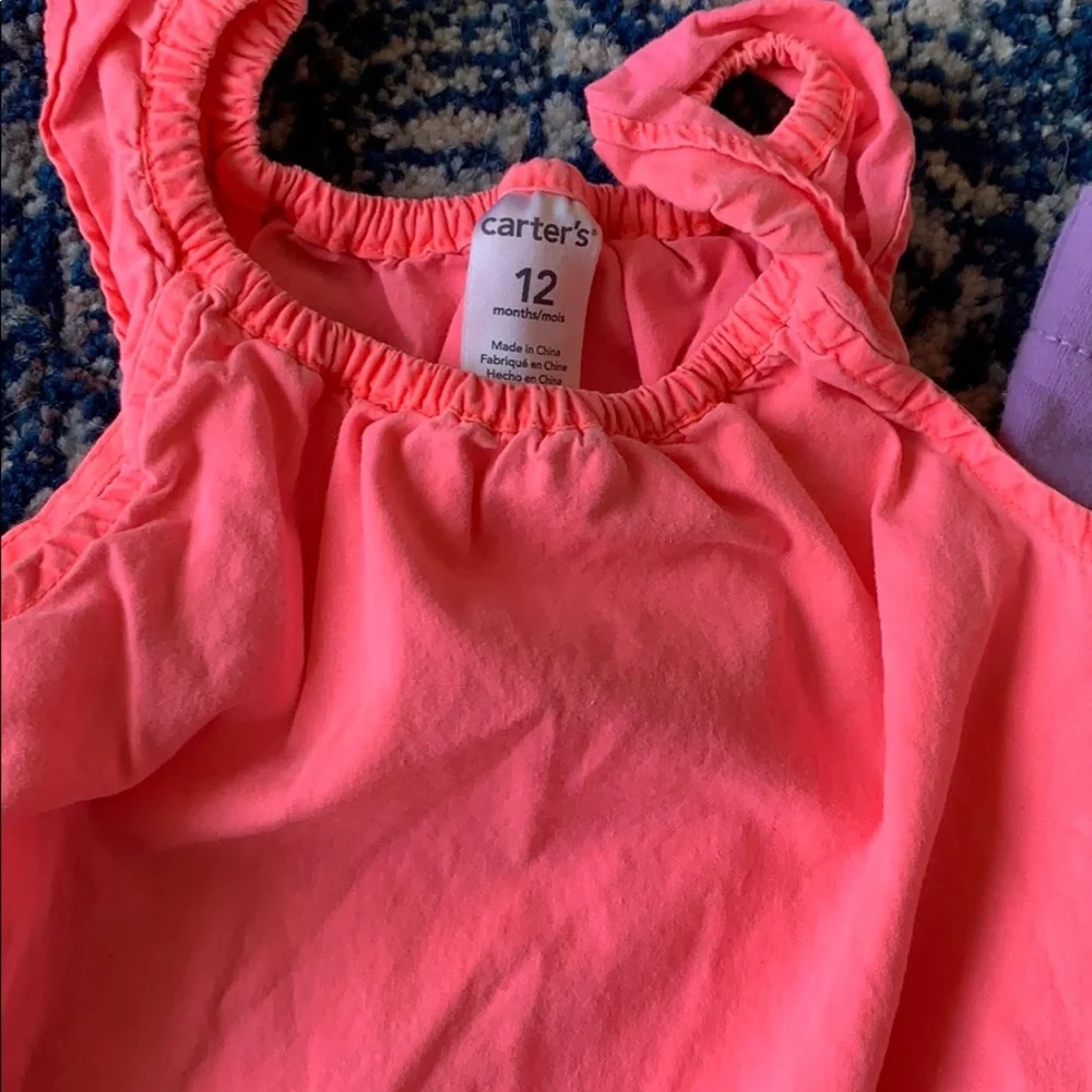 Baby girls 12m lot carters gap circo pink flamingo